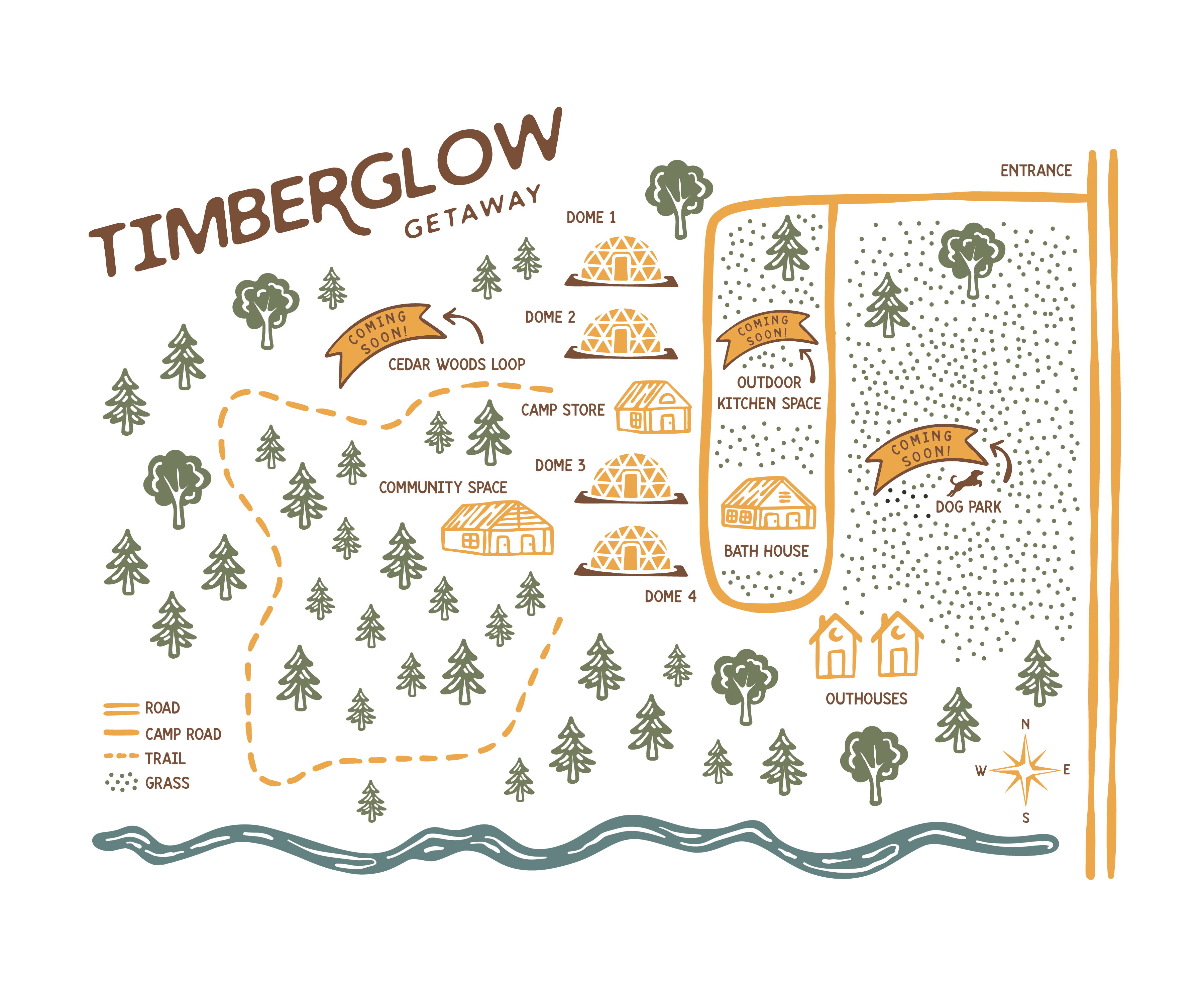 Timberglow Getaway Campground Map